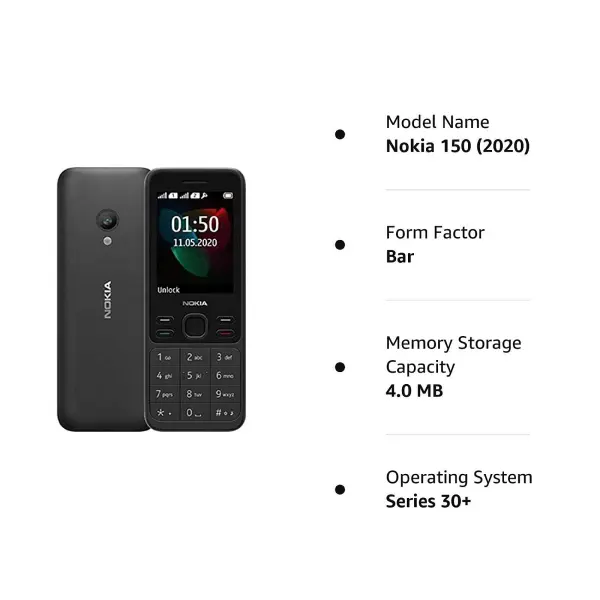 nokia 110 with built in upi app and scan & pay feature, mp3 player, rear camera, long lasting battery, and voice recorder (copy) (copy)